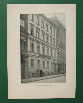 Blatt Architektur Berlin 1898 Beyer´s Hotel Schadowstrasse Ortsansicht